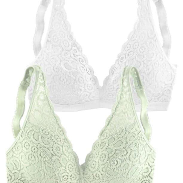 PETITE FLEUR Sutien  verde pastel / alb