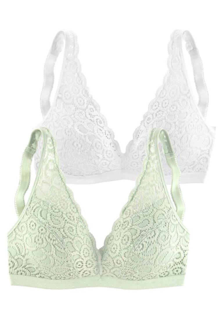 PETITE FLEUR Sutien  verde pastel / alb