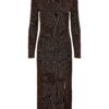 PIECES Rochie  auriu - roz / negru