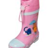 PLAYSHOES Cizme de cauciuc 'Maus & Elefant'  bleumarin / albastru deschis / portocaliu / roz