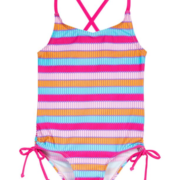 PLAYSHOES Costum de baie întreg  albastru deschis / portocaliu / fucsia / roz