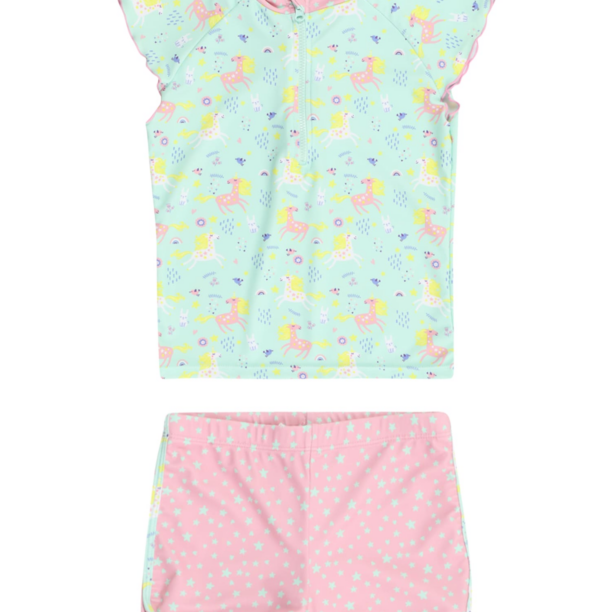 PLAYSHOES Costum de baie întreg  verde pastel / roz