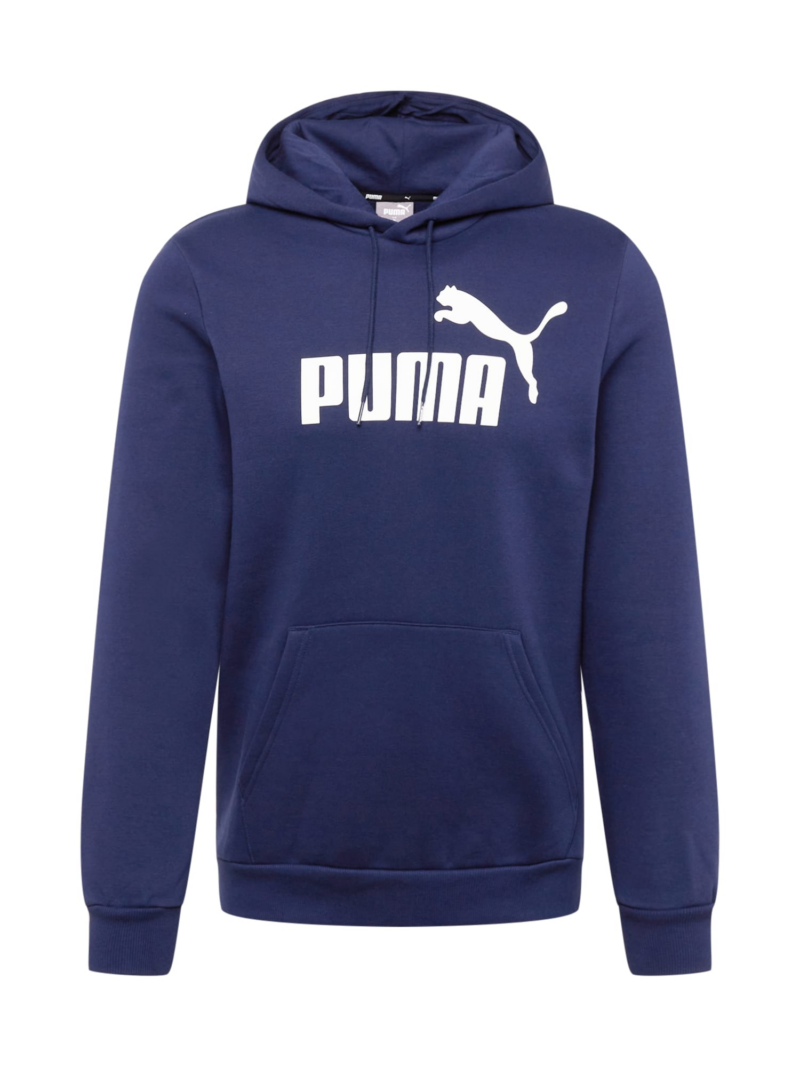 PUMA Bluză de molton 'Essentials'  bleumarin / alb