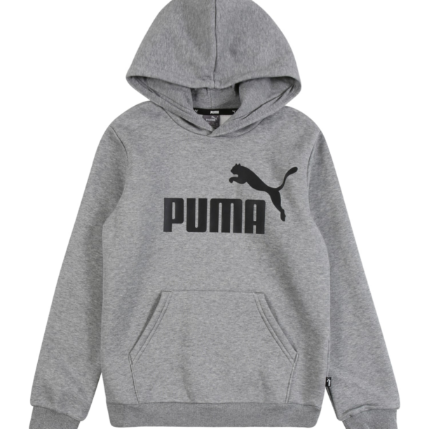 PUMA Bluză de molton 'Essentials'  gri / negru