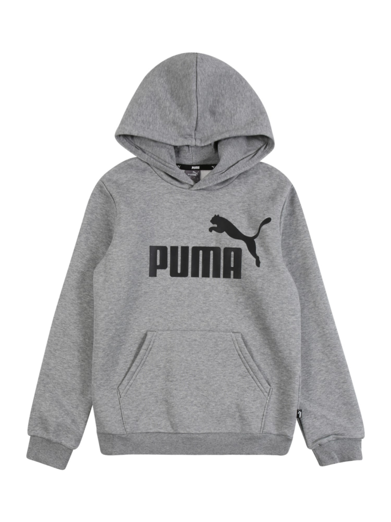 PUMA Bluză de molton 'Essentials'  gri / negru