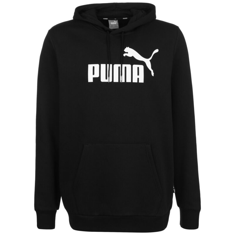 PUMA Bluză de molton 'Essentials'  negru / alb