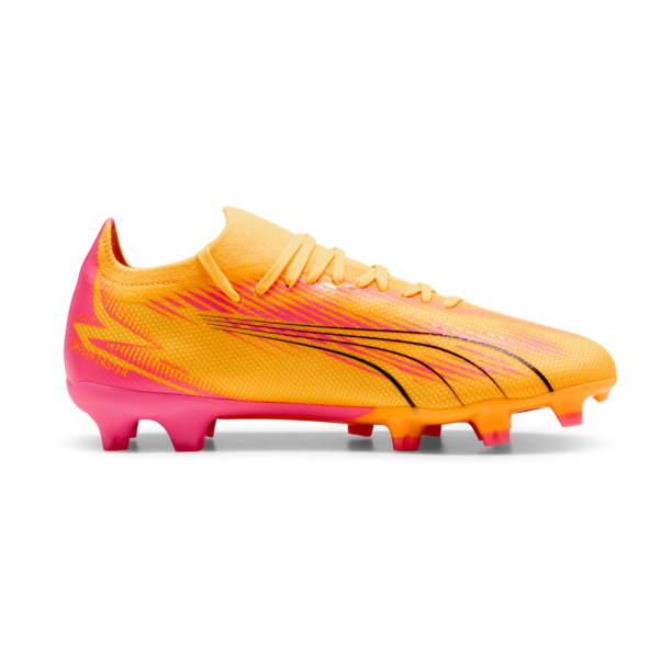 PUMA Ghete de fotbal 'Ultra Match'  galben curry / roz neon / negru