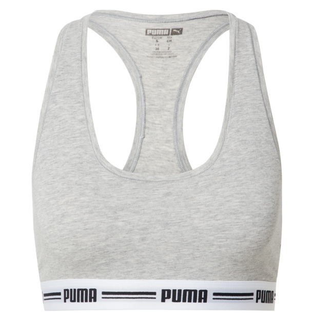 PUMA Sutien  gri amestecat / negru / alb