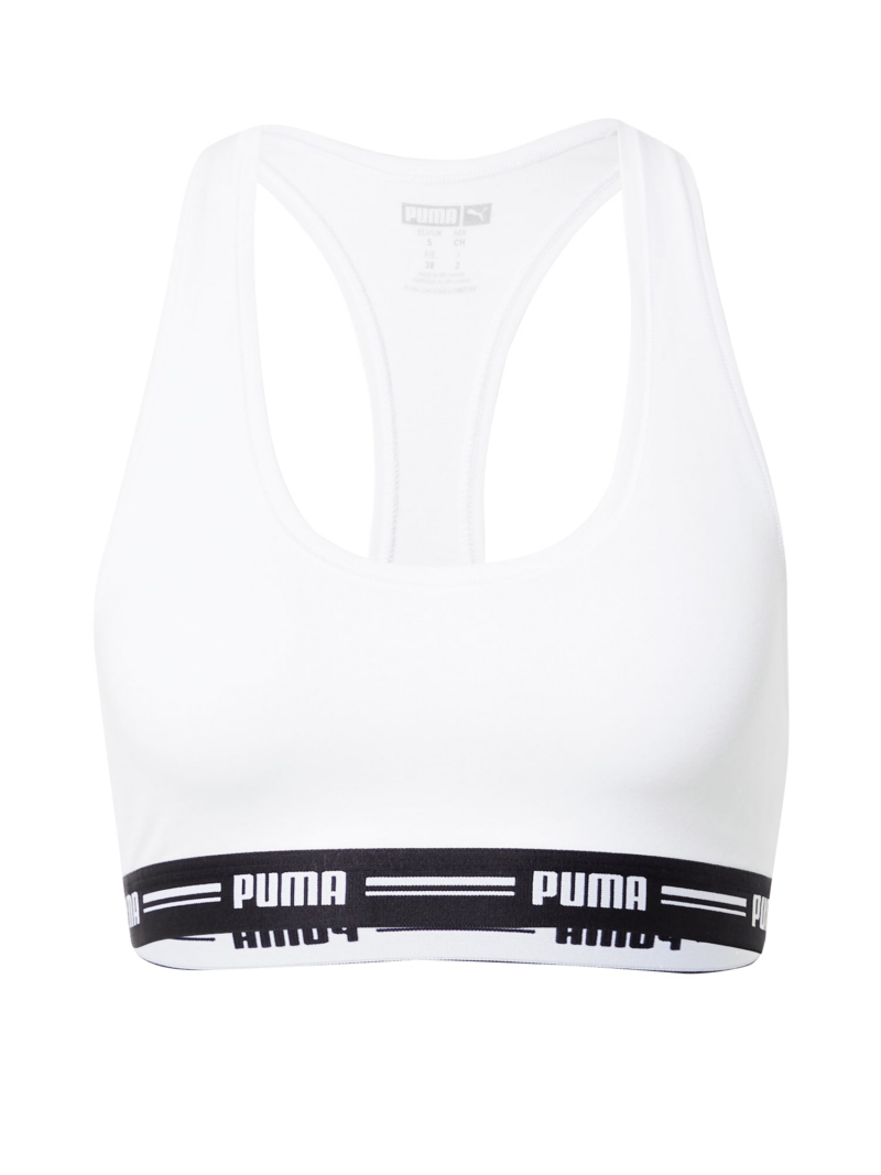 PUMA Sutien  negru / alb