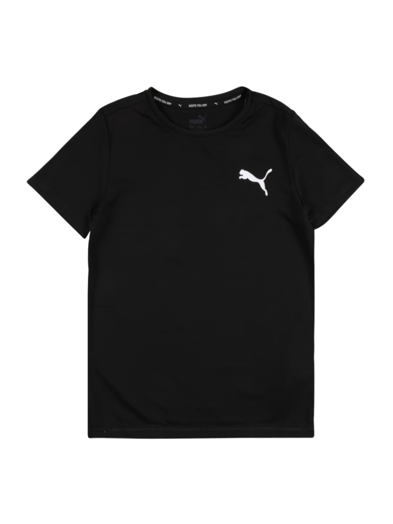 PUMA Tricou 'Active'  negru / alb