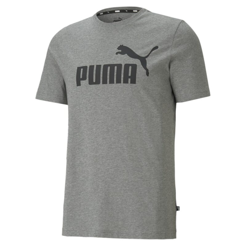 PUMA Tricou 'Essential'  gri amestecat / negru