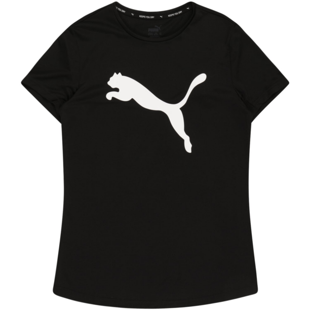 PUMA Tricou funcțional 'Active'  negru / alb