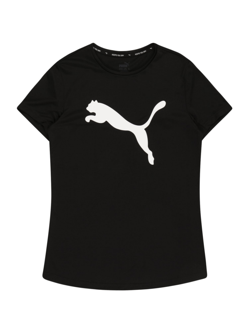 PUMA Tricou funcțional 'Active'  negru / alb