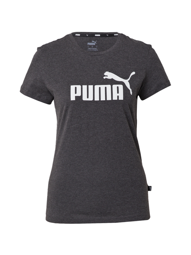 PUMA Tricou funcțional 'Essential'  gri închis / alb