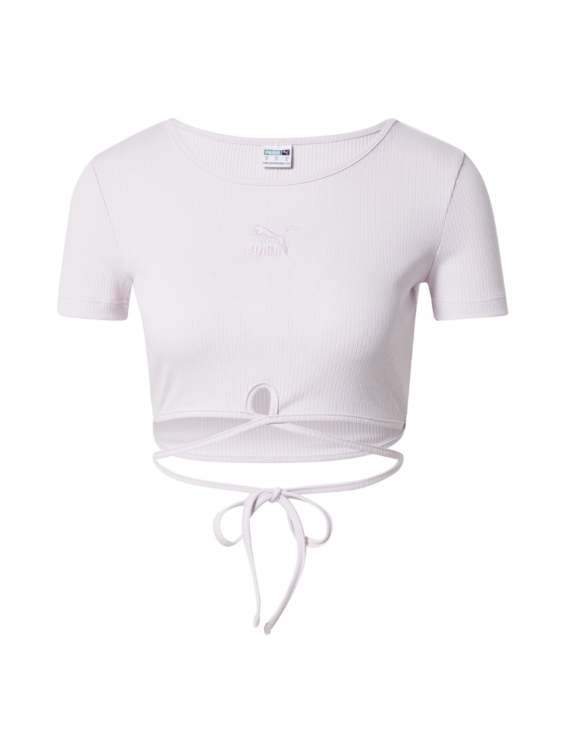 PUMA Tricou  mov deschis / alb