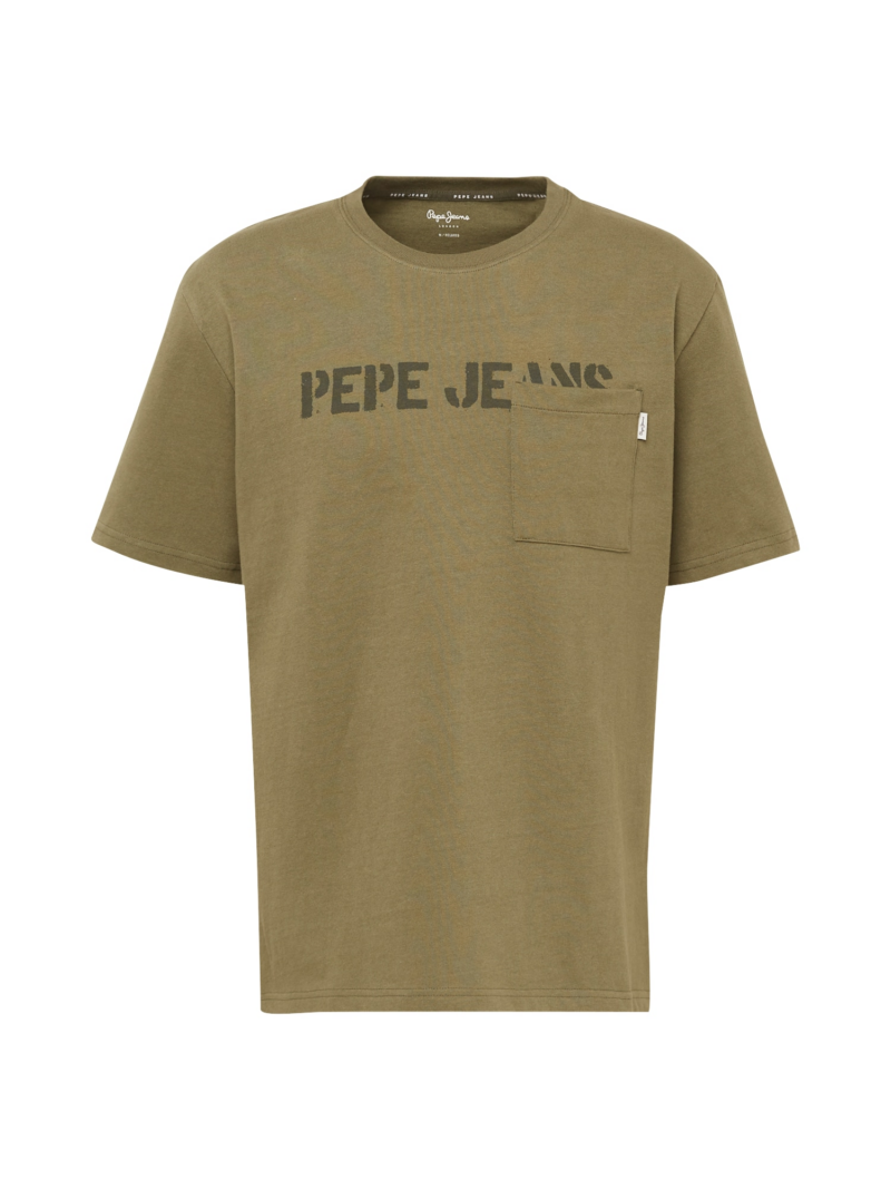 Pepe Jeans Tricou 'COSBY'  kaki / alb