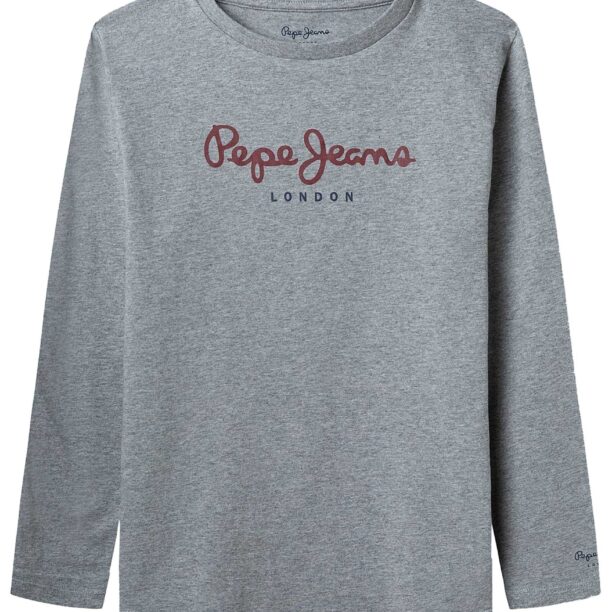 Pepe Jeans Tricou 'HERMAN'  gri amestecat / roșu / negru