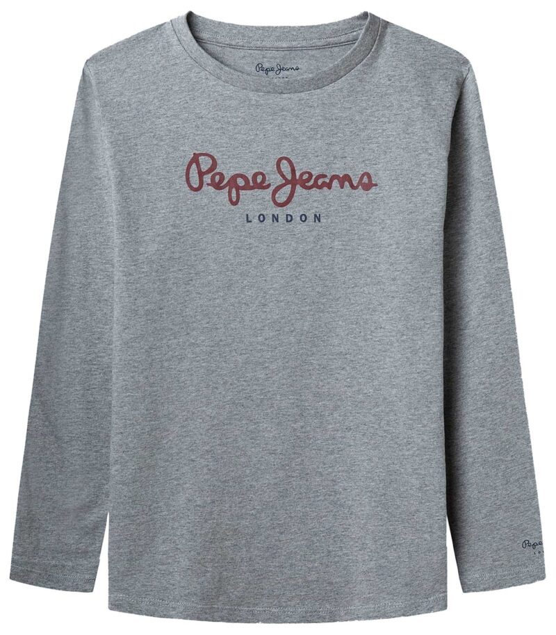 Pepe Jeans Tricou 'HERMAN'  gri amestecat / roșu / negru