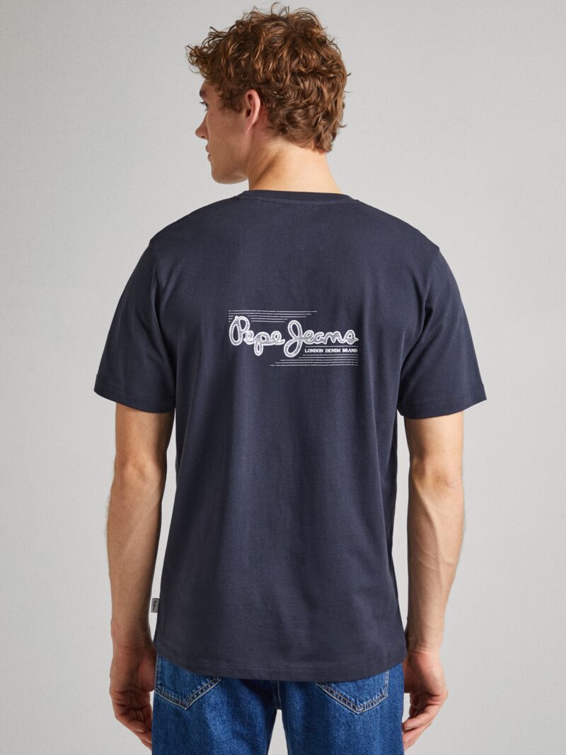 Pepe Jeans Tricou 'Single Cliford'  albastru marin / alb preţ