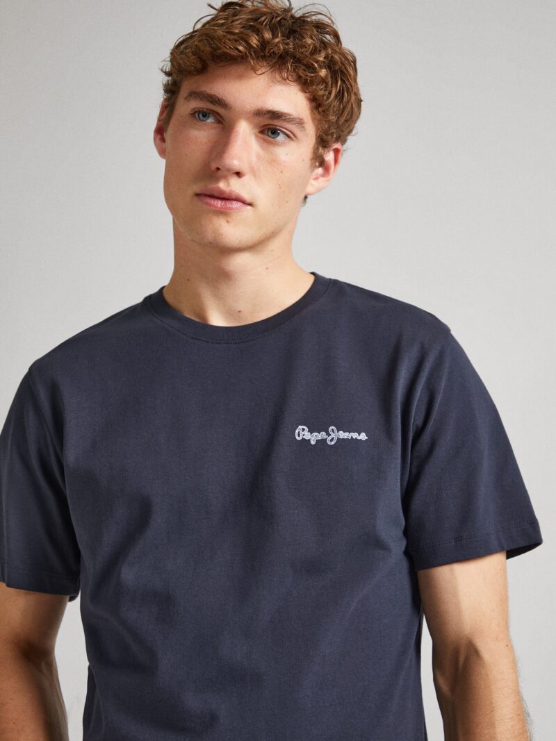 Preţ Pepe Jeans Tricou 'Single Cliford'  albastru marin / alb