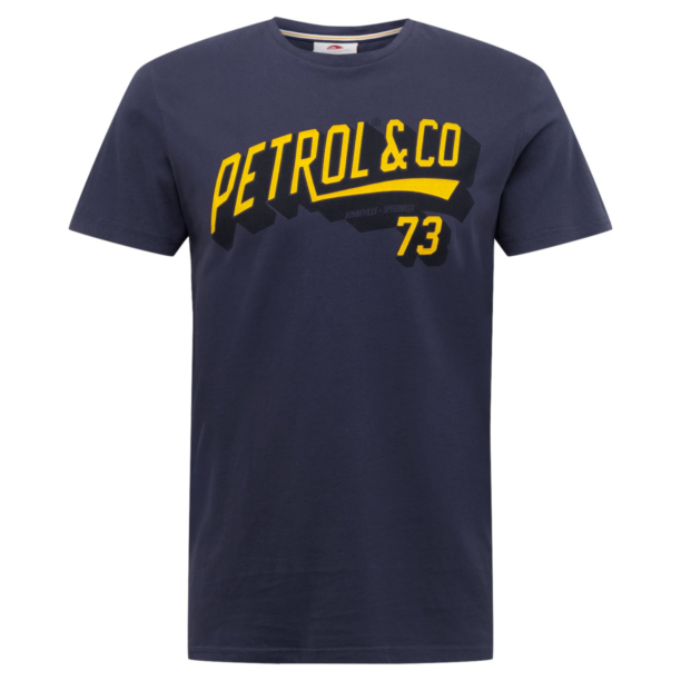 Petrol Industries Tricou  galben / gri grafit / negru / alb