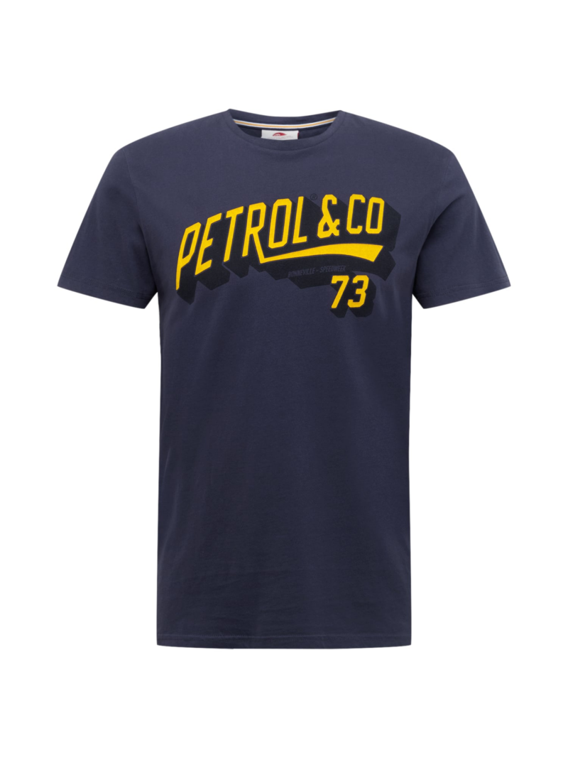 Petrol Industries Tricou  galben / gri grafit / negru / alb