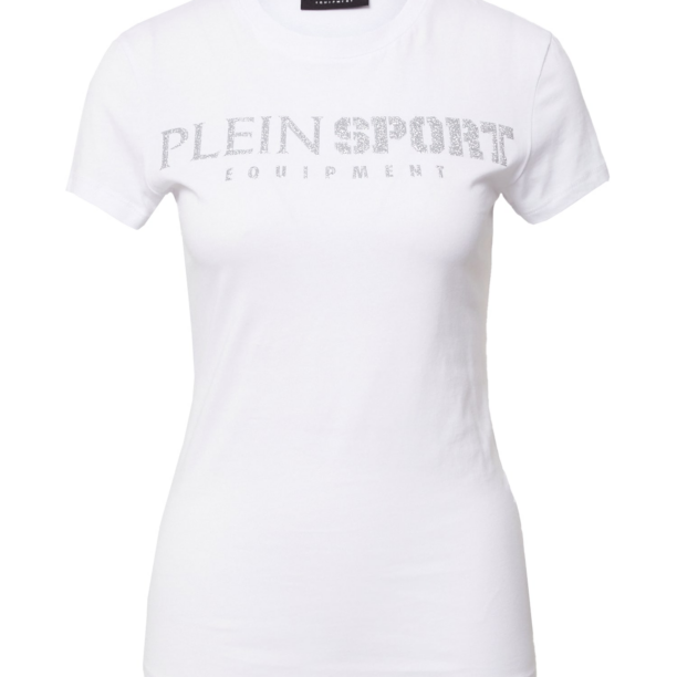 Plein Sport Tricou  argintiu / alb murdar