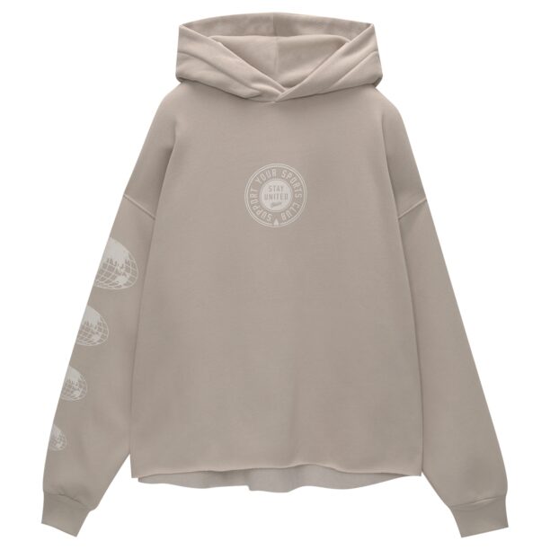 Pull&Bear Bluză de molton  gri taupe / grej