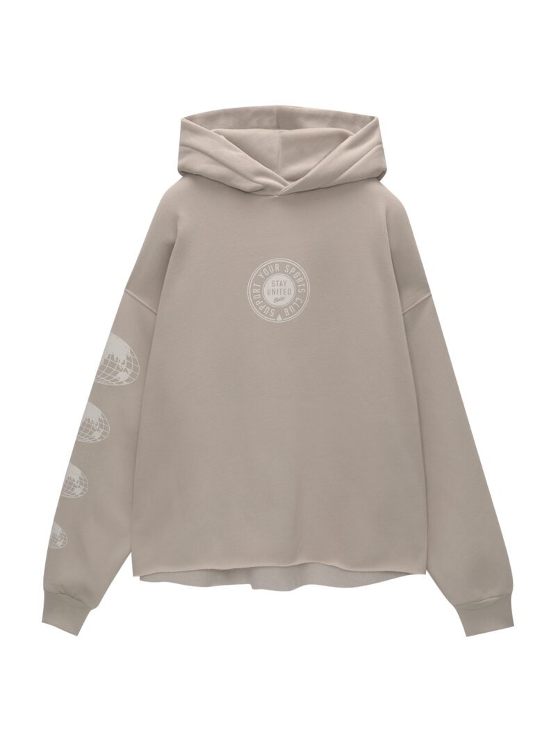 Pull&Bear Bluză de molton  gri taupe / grej