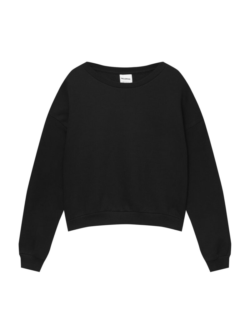 Pull&Bear Bluză de molton  negru