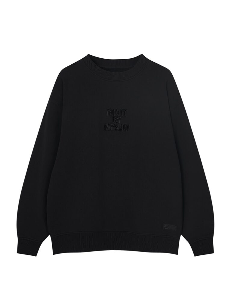 Pull&Bear Bluză de molton  negru