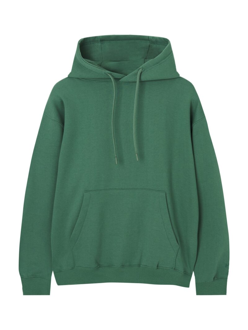 Pull&Bear Bluză de molton  verde închis