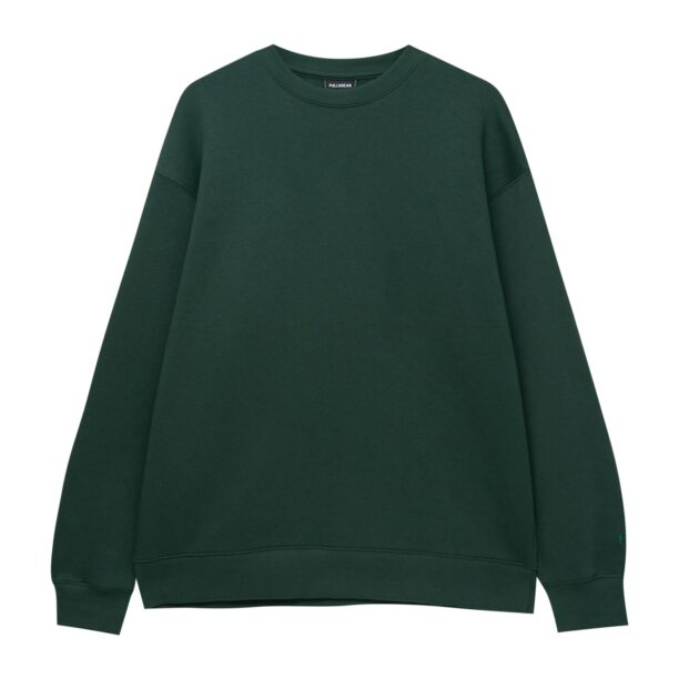 Pull&Bear Bluză de molton  verde smarald