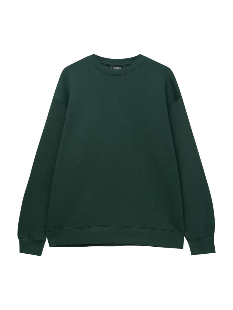 Pull&Bear Bluză de molton  verde smarald