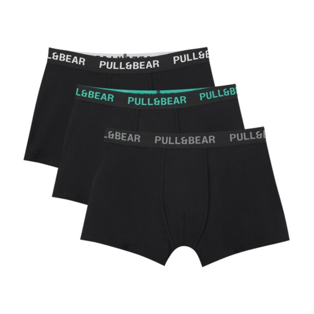 Pull&Bear Boxeri  albastru aqua / negru