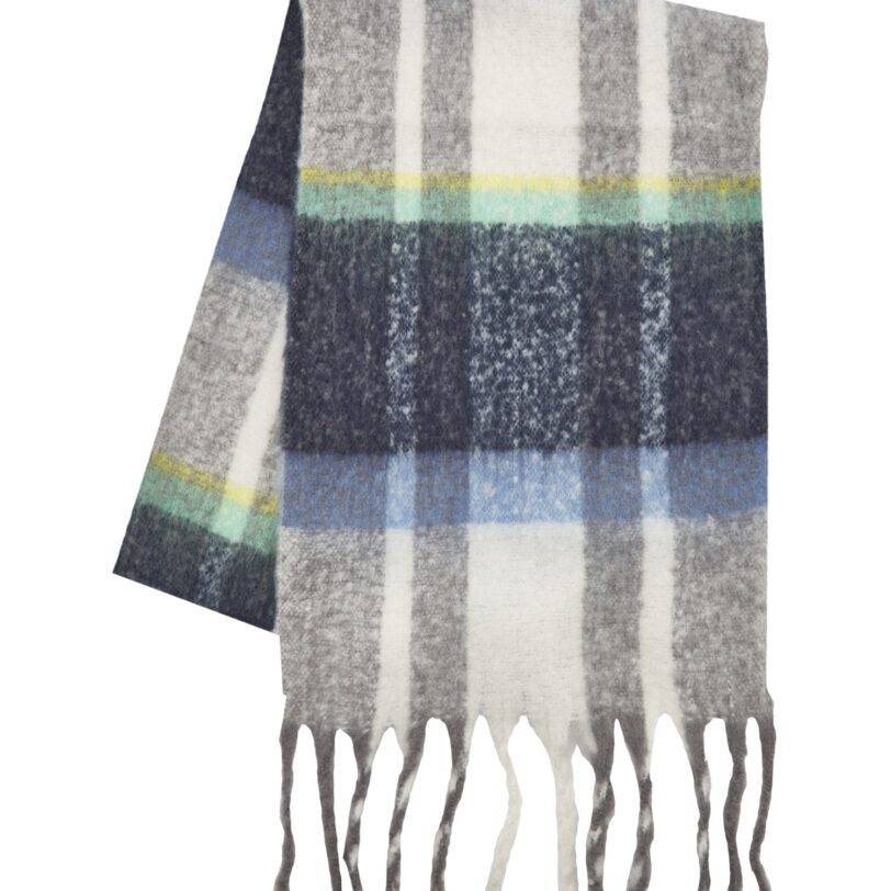 Pull&Bear Fular  albastru / gri / verde mentă / alb