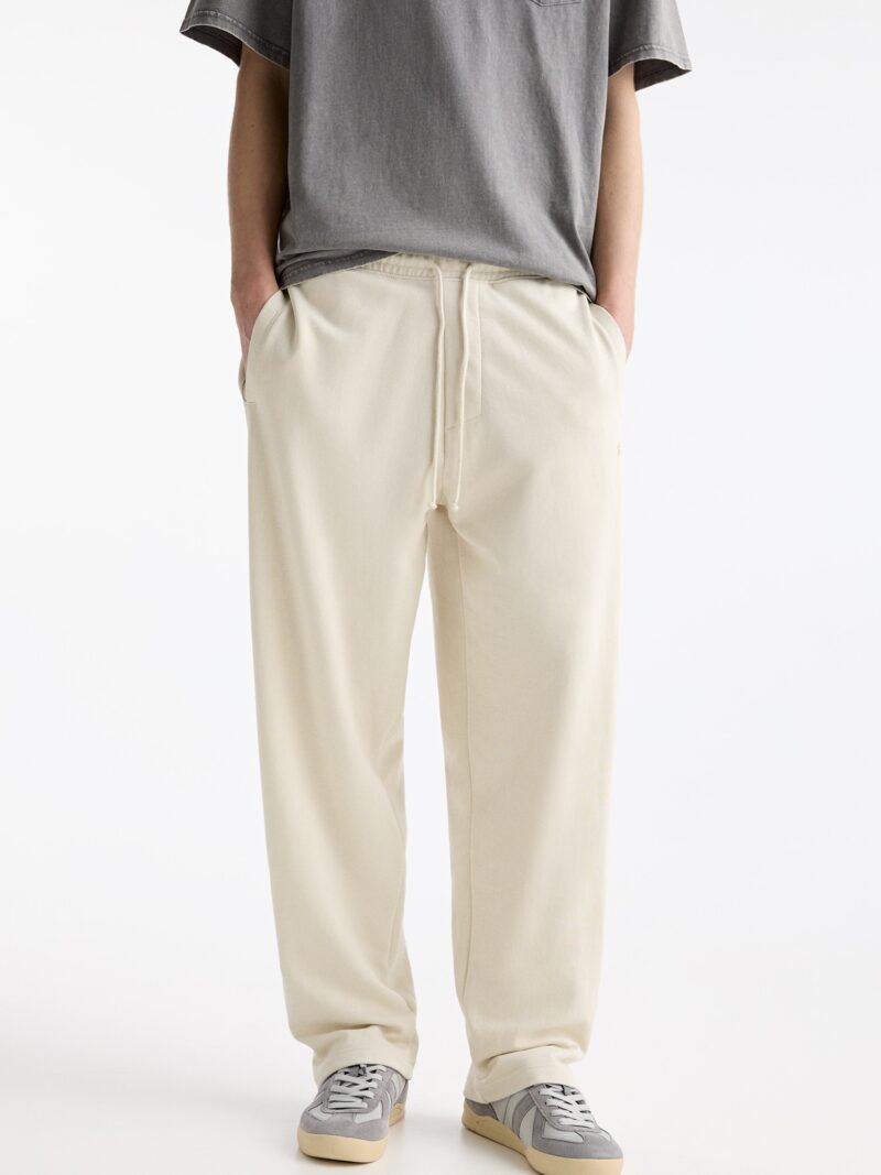 Pull&Bear Pantaloni  alb murdar