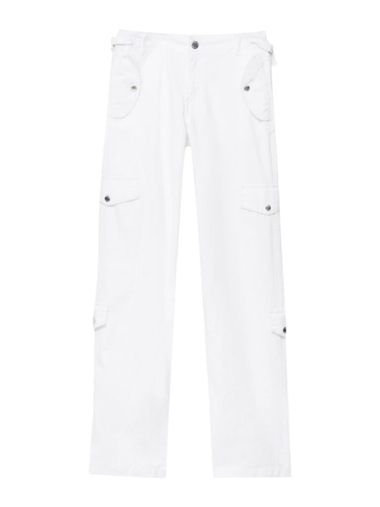 Pull&Bear Pantaloni cu buzunare  alb