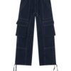 Pull&Bear Pantaloni cu buzunare  bleumarin