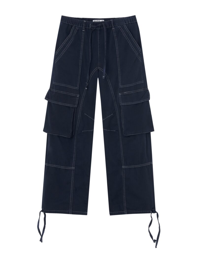 Pull&Bear Pantaloni cu buzunare  bleumarin