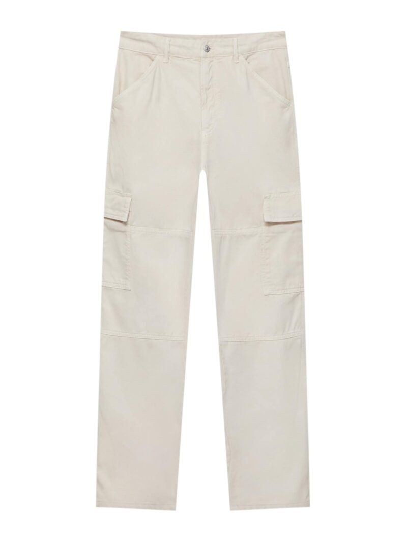 Pull&Bear Pantaloni cu buzunare  crem