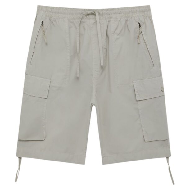 Pull&Bear Pantaloni cu buzunare  gri deschis