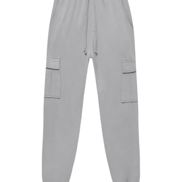 Pull&Bear Pantaloni cu buzunare  gri deschis