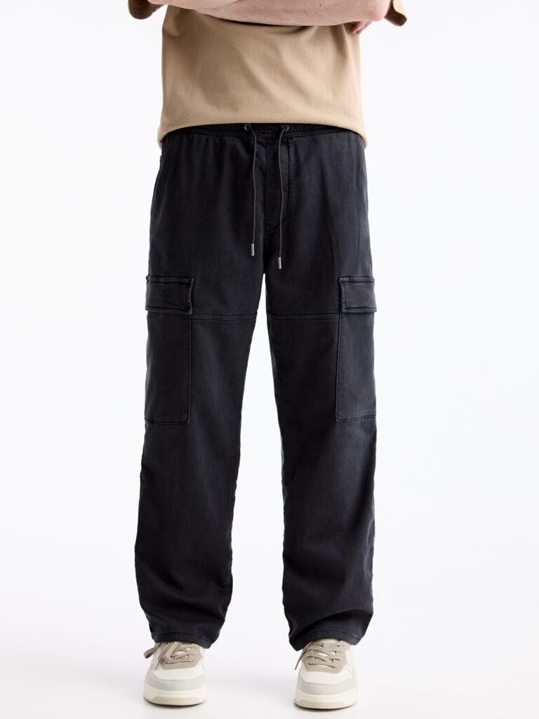 Pull&Bear Pantaloni cu buzunare  gri metalic