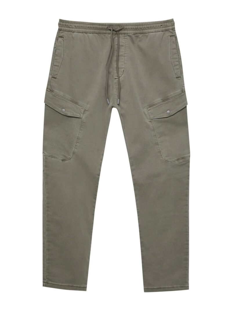 Pull&Bear Pantaloni cu buzunare  kaki