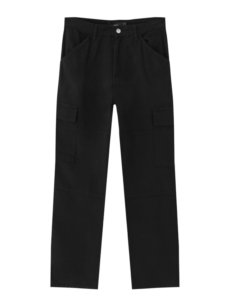 Pull&Bear Pantaloni cu buzunare  negru