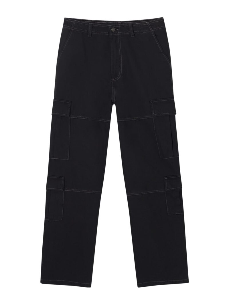 Pull&Bear Pantaloni cu buzunare  negru