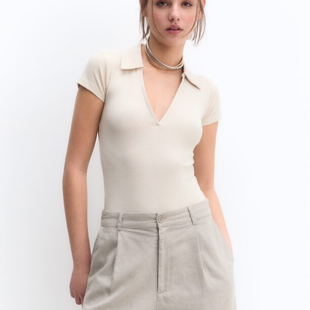 Pull&Bear Pantaloni cutați  gri taupe