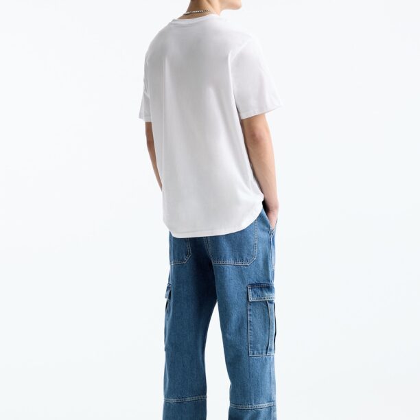 Pull&Bear Pantaloni eleganți  albastru denim preţ