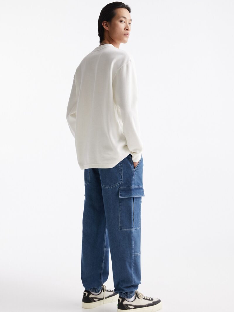 Pull&Bear Pantaloni eleganți  albastru denim preţ